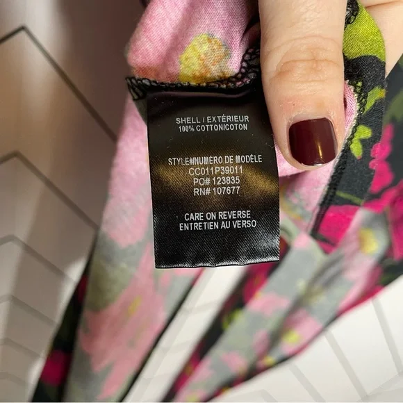 Alice + Olivia | Jasper Tie Waist Roll Sleeve T-Shirt Top Size XL - Picture 8 of 9